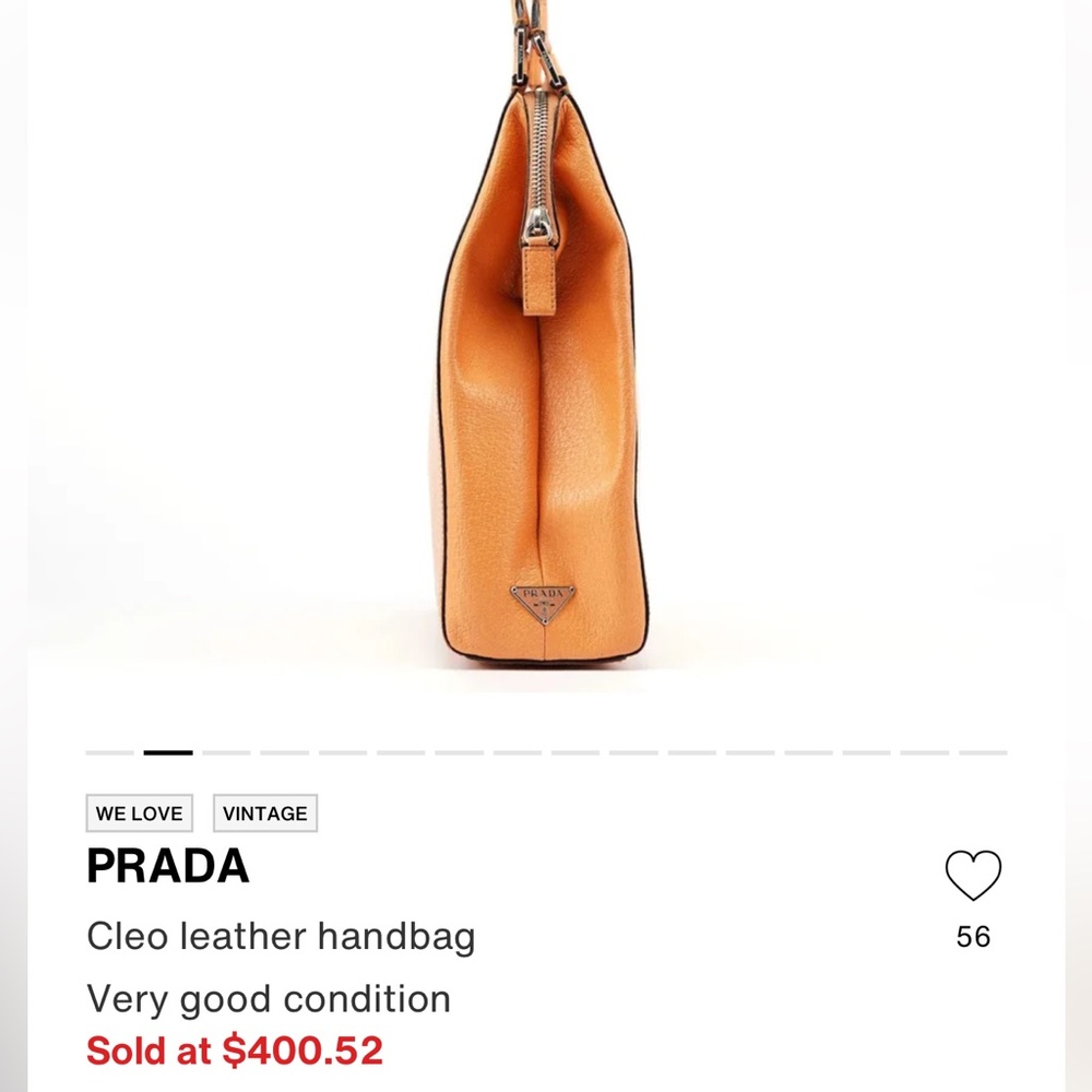 Vintage Prada Cleo Leather Handbag